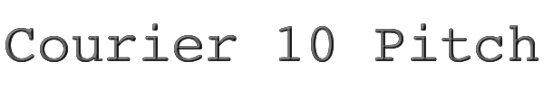 Courier 10 Pitch 