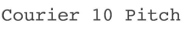 Courier 10 Pitch 