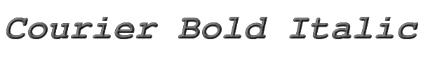 Courier Bold Italic 