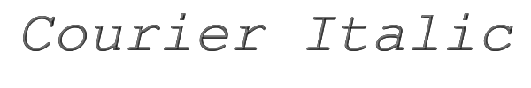 Courier Italic 