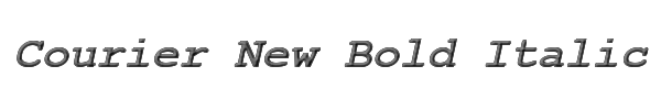 Courier New Bold Italic 