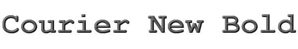 Courier New Bold 
