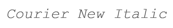 Courier New Italic 