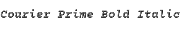 Courier Prime Bold Italic 