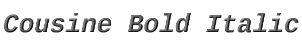 Cousine Bold Italic 