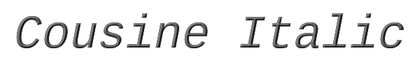 Cousine Italic 