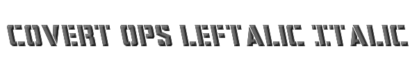Covert Ops Leftalic Italic 