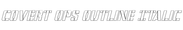 Covert Ops Outline Italic 