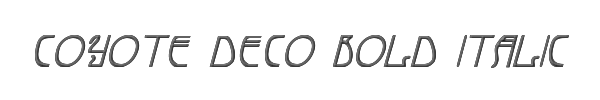Coyote Deco Bold Italic 
