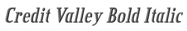 Credit Valley Bold Italic 