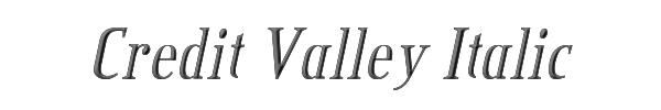 Credit Valley Italic 