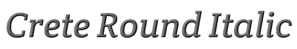 Crete Round Italic 