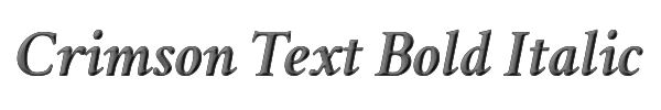 Crimson Text Bold Italic 
