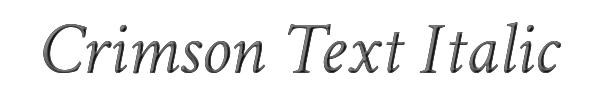 Crimson Text Italic 