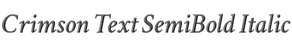 Crimson Text SemiBold Italic 
