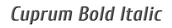 Cuprum Bold Italic 