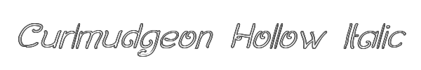 Curlmudgeon Hollow Italic 