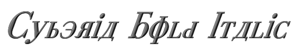 Cyberia Bold Italic 