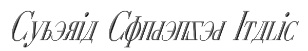 Cyberia Condensed Italic 