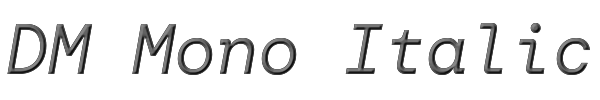 DM Mono Italic 