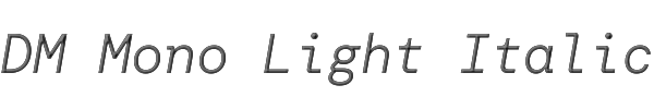 DM Mono Light Italic 