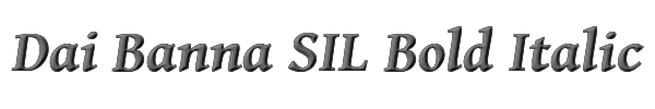 Dai Banna SIL Bold Italic 