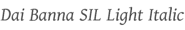 Dai Banna SIL Light Italic 