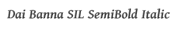 Dai Banna SIL SemiBold Italic 
