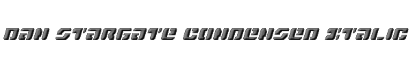 Dan Stargate Condensed Italic 