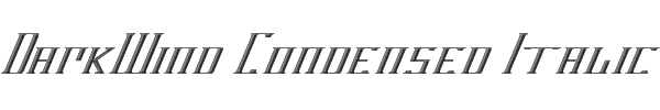 DarkWind Condensed Italic 