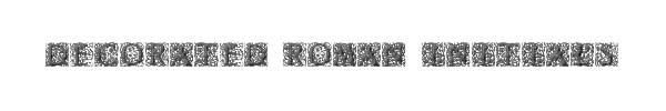Decorated Roman Initials 