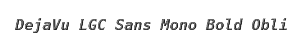 DejaVu LGC Sans Mono Bold Oblique 