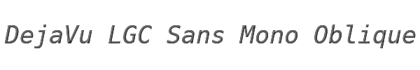 DejaVu LGC Sans Mono Oblique 