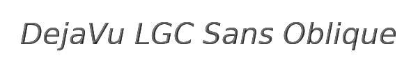 DejaVu LGC Sans Oblique 