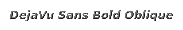 DejaVu Sans Bold Oblique 