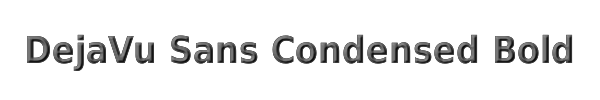 DejaVu Sans Condensed Bold 