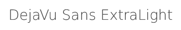 DejaVu Sans ExtraLight 