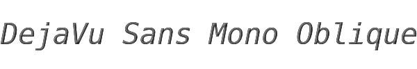 DejaVu Sans Mono Oblique 