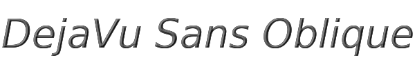 DejaVu Sans Oblique 