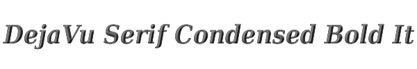 DejaVu Serif Condensed Bold Italic 