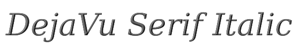 DejaVu Serif Italic 