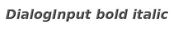 DialogInput bold italic 