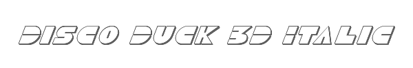Disco Duck 3D Italic 