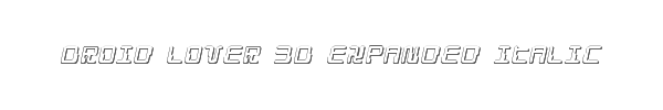 Droid Lover 3D Expanded Italic 