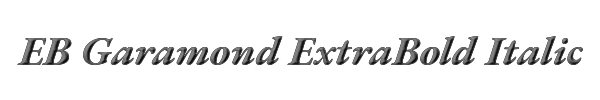 EB Garamond ExtraBold Italic 