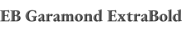 EB Garamond ExtraBold 