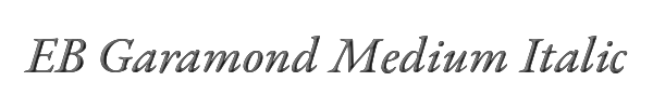 EB Garamond Medium Italic 