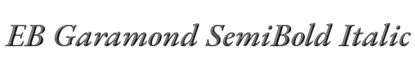 EB Garamond SemiBold Italic 