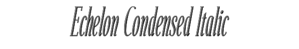 Echelon Condensed Italic 