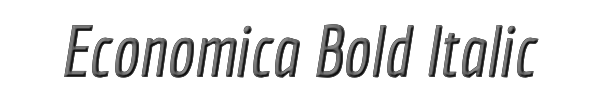 Economica Bold Italic 